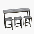 Ensemble table de bar et 3 tabourets
