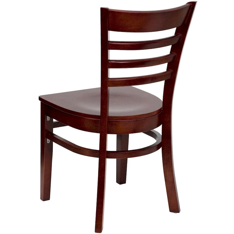 Chaise de restaurant à lattes en bois (lot de 2)