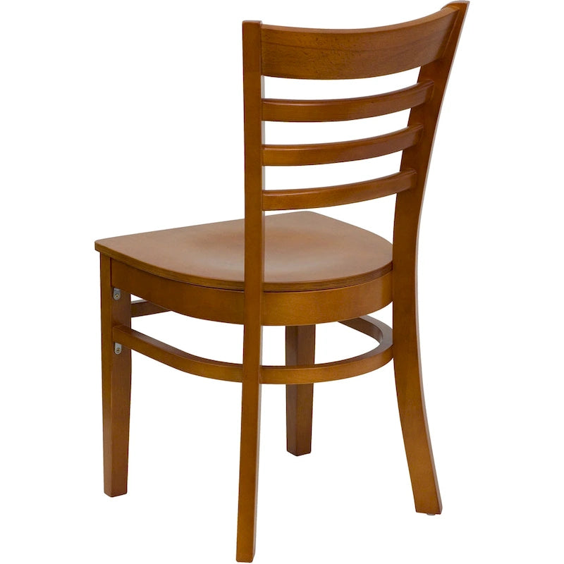 Chaise de restaurant à lattes en bois (lot de 2)