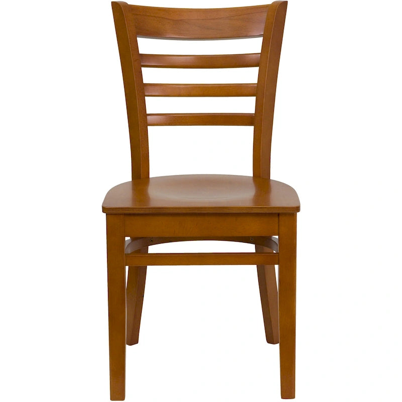 Chaise de restaurant à lattes en bois (lot de 2)