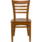 Chaise de restaurant à lattes en bois (lot de 2)