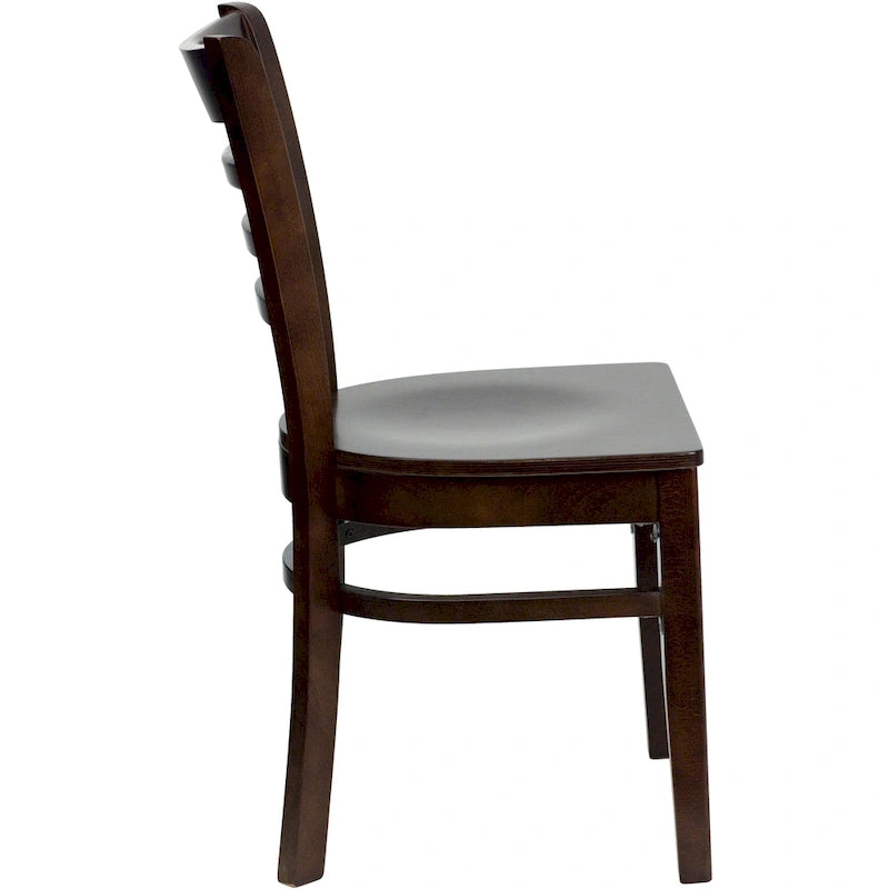 Chaise de restaurant à lattes en bois (lot de 2)