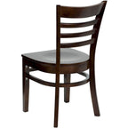 Chaise de restaurant à lattes en bois (lot de 2)