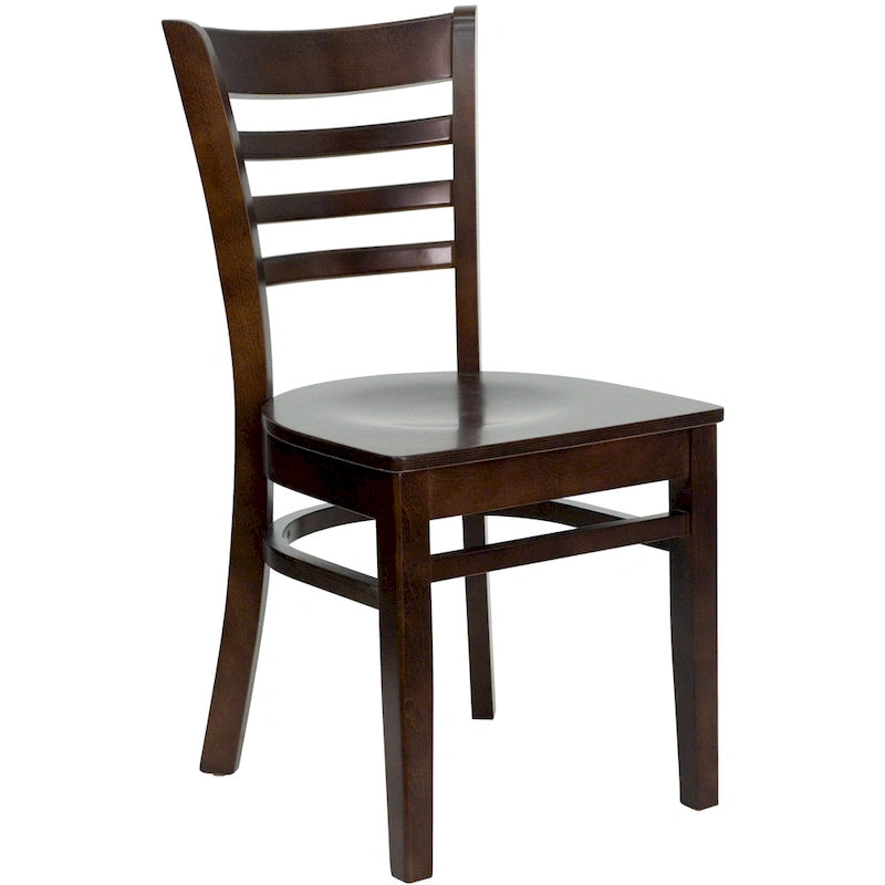 Chaise de restaurant à lattes en bois (lot de 2)