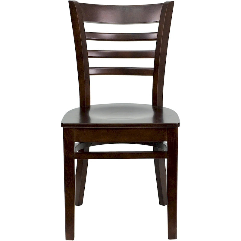 Chaise de restaurant à lattes en bois (lot de 2)