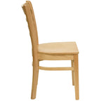 Chaise de restaurant à lattes en bois (lot de 2)