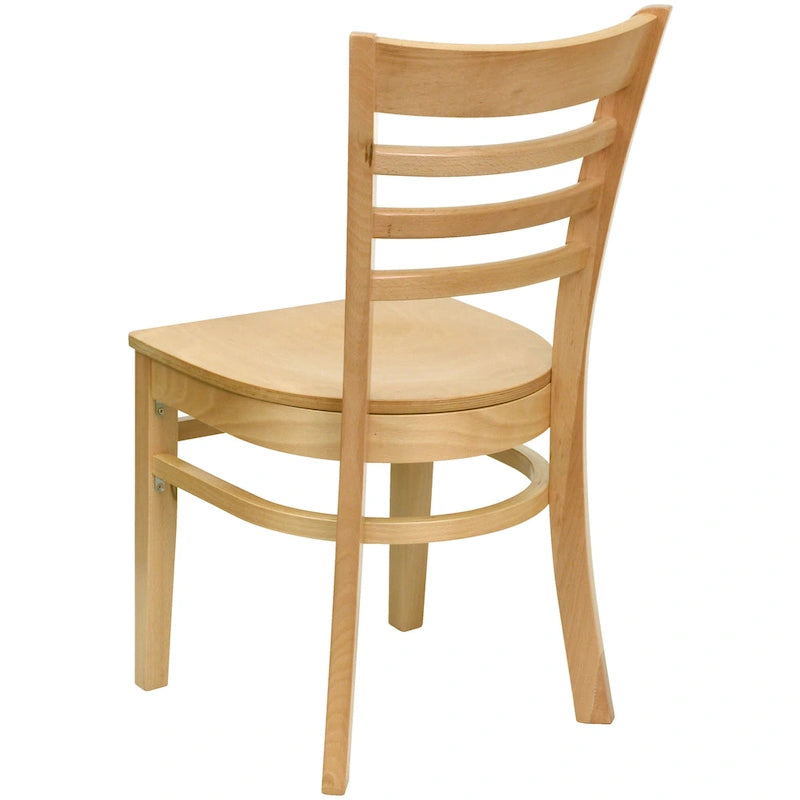Chaise de restaurant à lattes en bois (lot de 2)