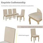 Ensemble de salle à manger 5 pièces extensible avec chaises rembourrées
