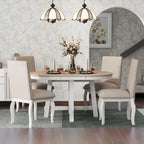 Ensemble de salle à manger 5 pièces extensible avec chaises rembourrées
