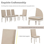 Ensemble de salle à manger 5 pièces extensible avec chaises rembourrées