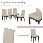 Ensemble de salle à manger 5 pièces extensible avec chaises rembourrées