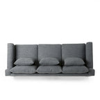 Canapé 3 places contemporain en tissu avec coussins décoratifs