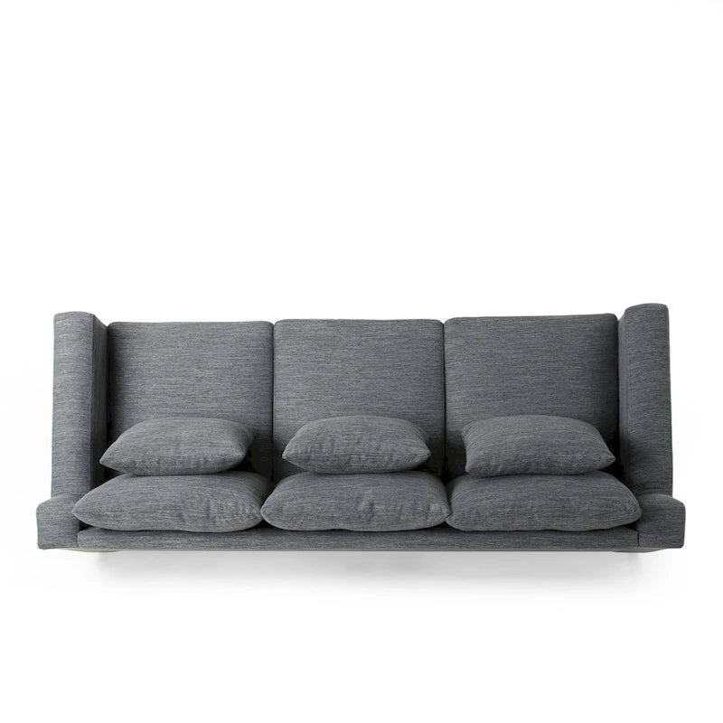Canapé 3 places contemporain en tissu avec coussins décoratifs