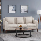 Canapé 3 places contemporain en tissu avec coussins décoratifs