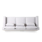 Canapé 3 places contemporain en tissu avec coussins décoratifs