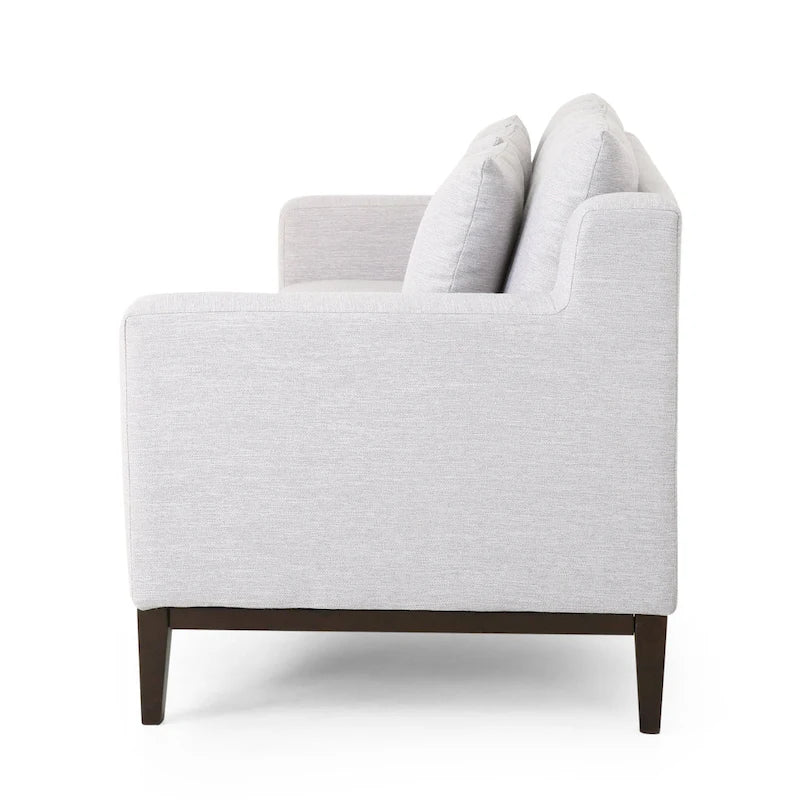 Canapé 3 places contemporain en tissu avec coussins décoratifs