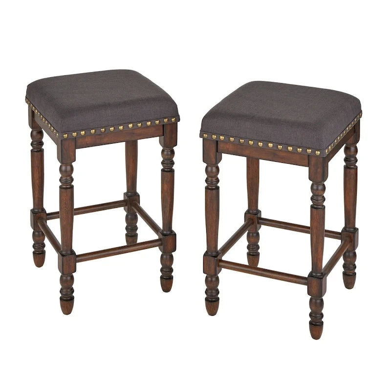 Tabouret de comptoir à pieds tournés