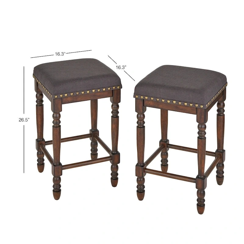 Tabouret de comptoir à pieds tournés