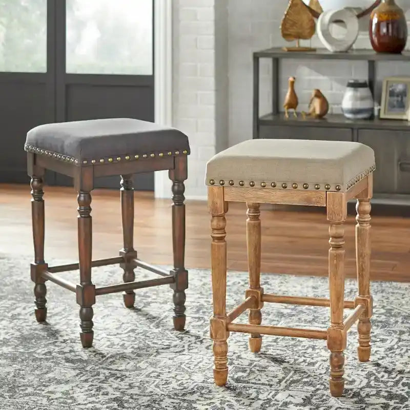 Tabouret de comptoir à pieds tournés