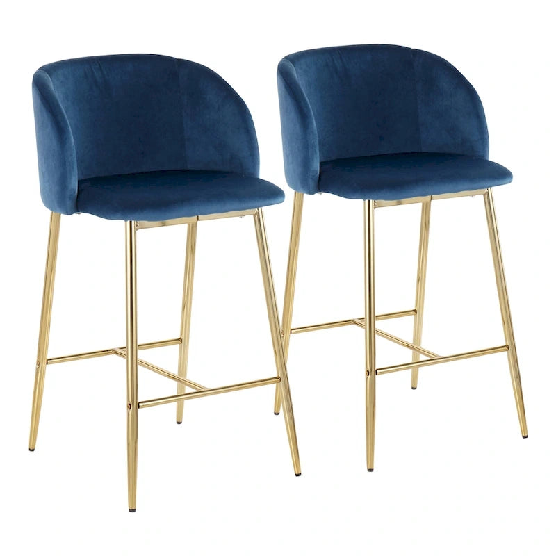 Tabouret de bar en velours