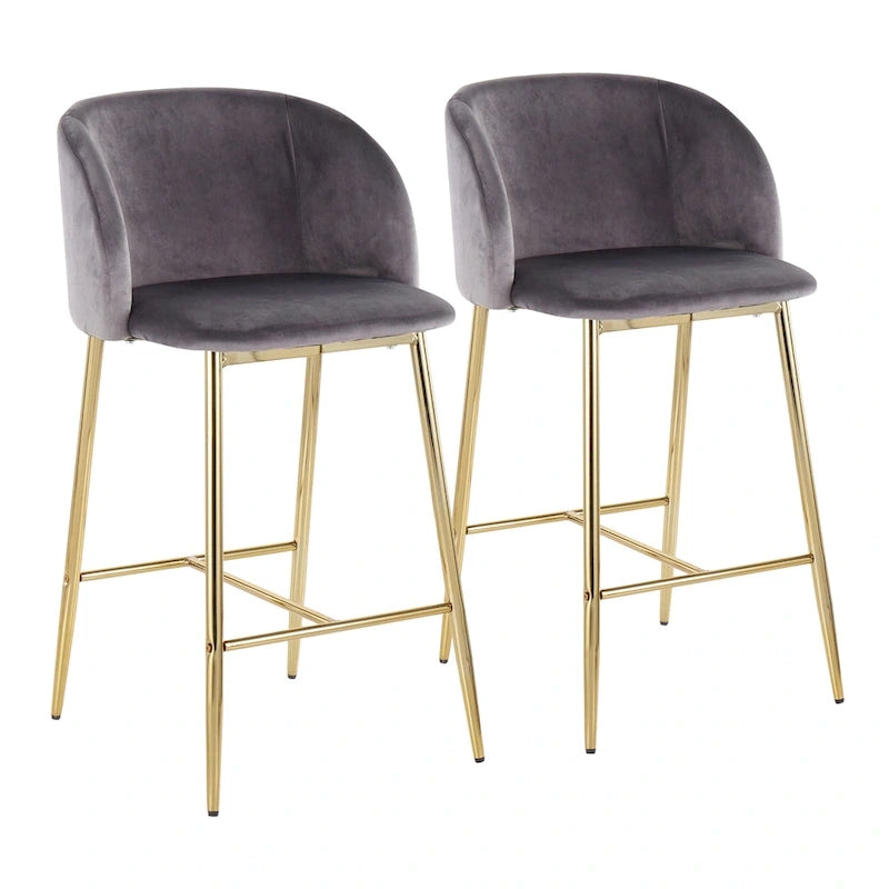 Tabouret de bar en velours