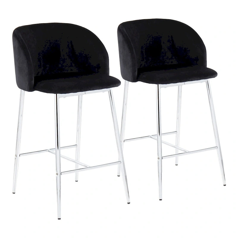 Tabouret de bar en velours