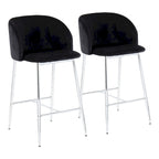 Tabouret de bar en velours