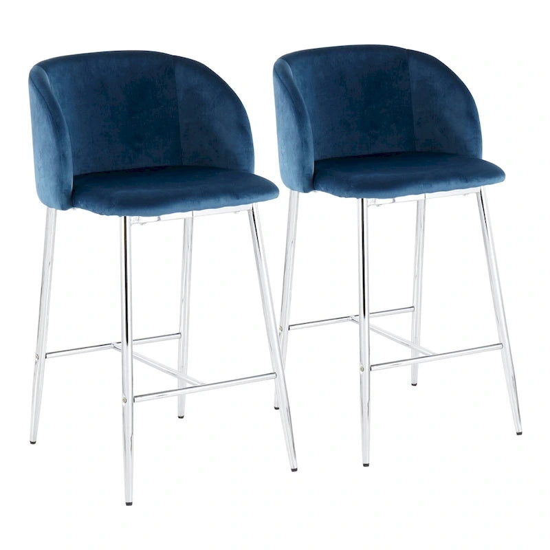 Tabouret de bar en velours