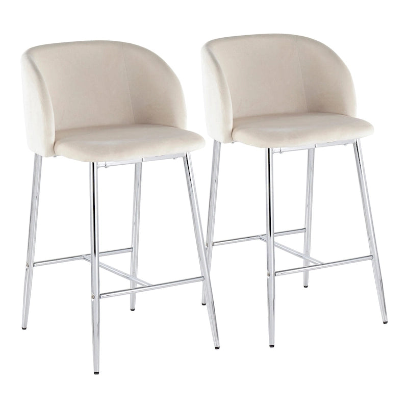 Tabouret de bar en velours