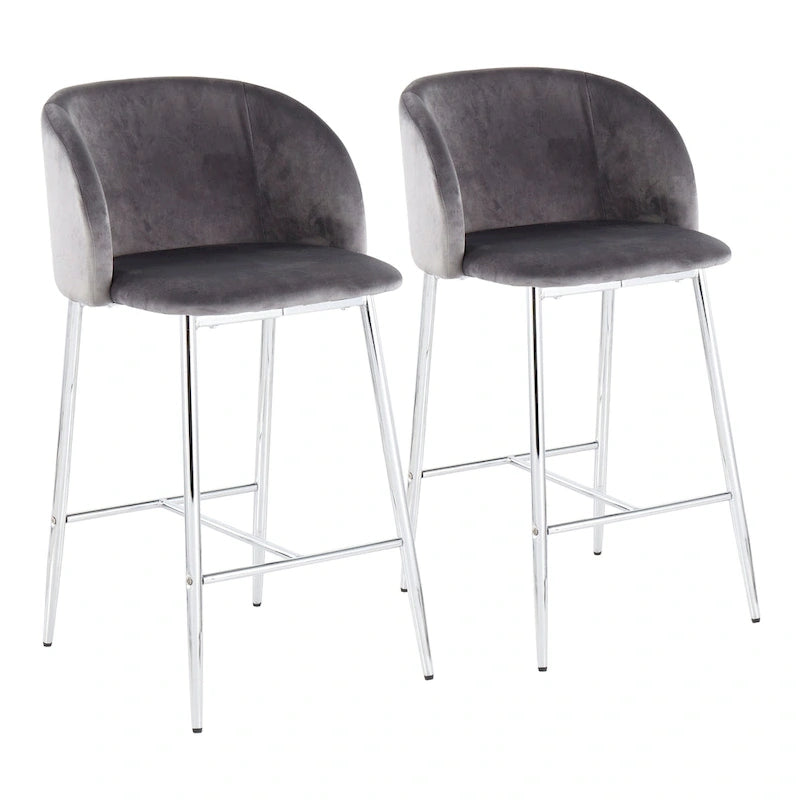 Tabouret de bar en velours