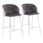Tabouret de bar en velours