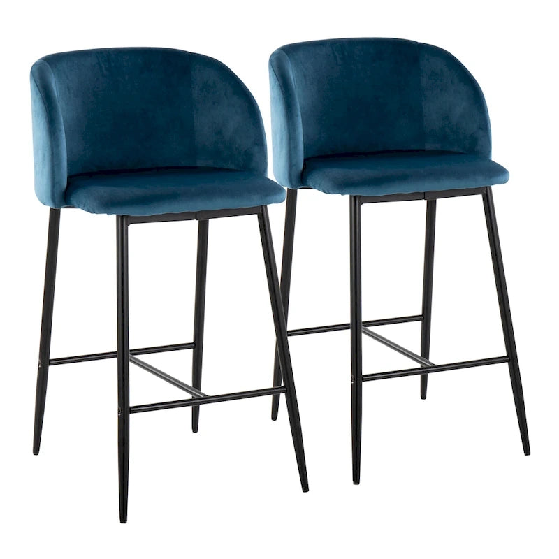 Tabouret de bar en velours