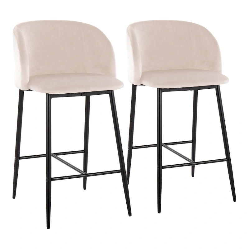 Tabouret de bar en velours
