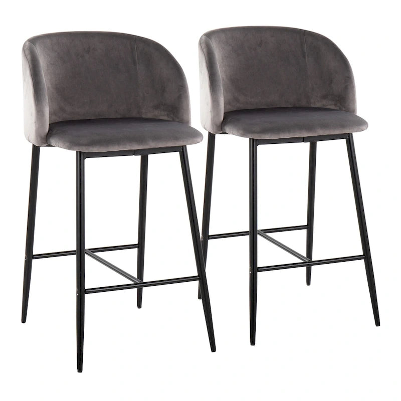 Tabouret de bar en velours