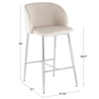 Tabouret de bar en velours