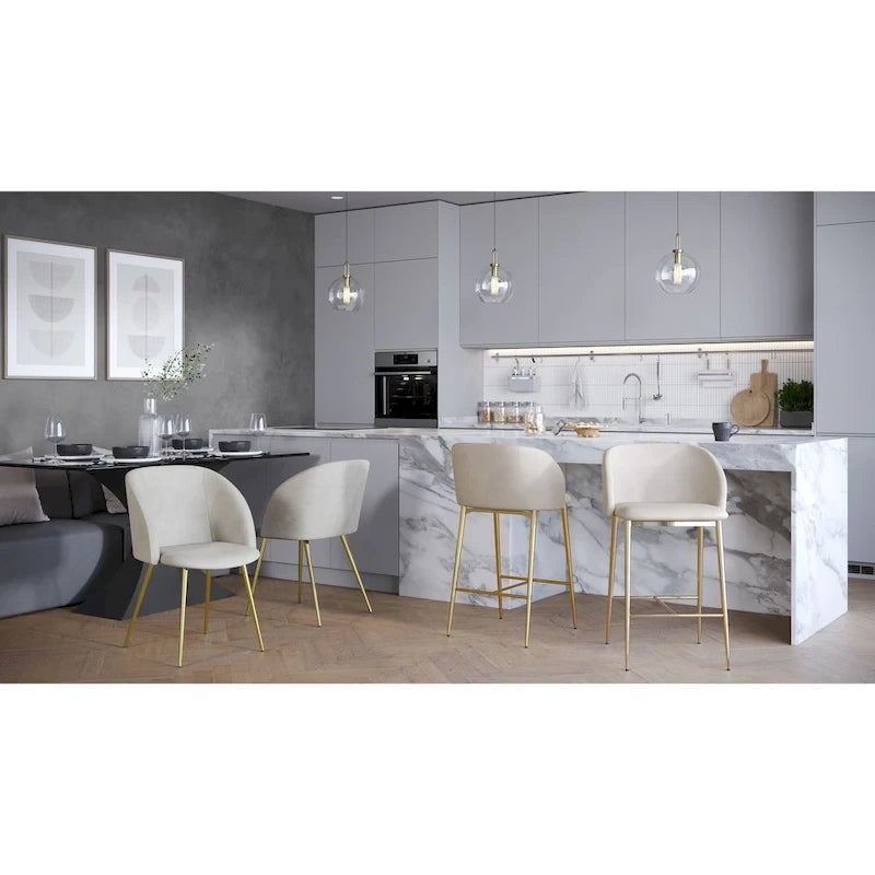 Tabouret de bar en velours