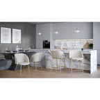 Tabouret de bar en velours