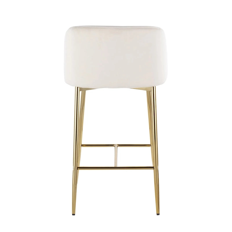 Tabouret de bar en velours