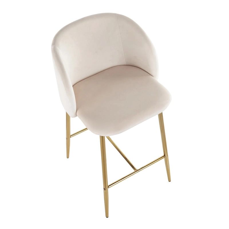Tabouret de bar en velours