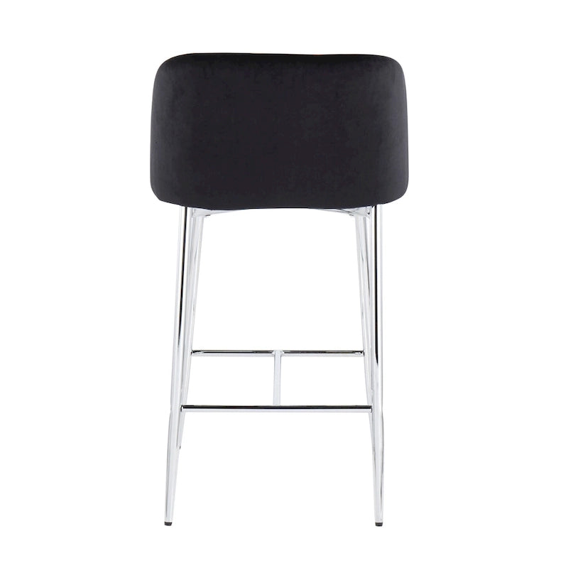 Tabouret de bar en velours