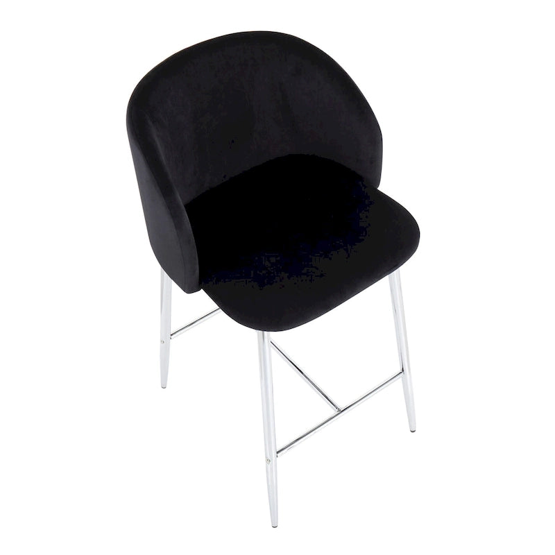 Tabouret de bar en velours