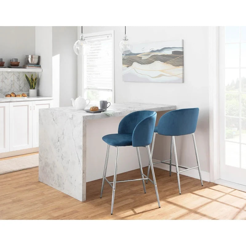 Tabouret de bar en velours