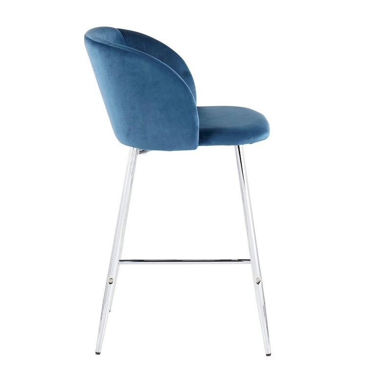 Tabouret de bar en velours