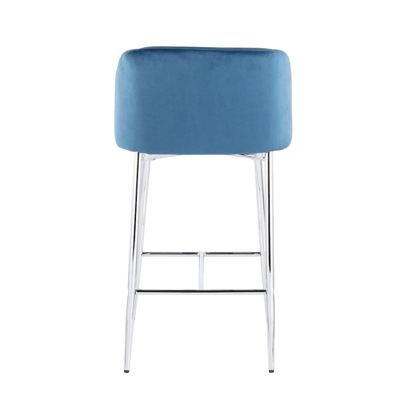 Tabouret de bar en velours
