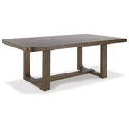 Table à manger à rallonge marron - 46 larg. x 108 prof. x 30 haut.