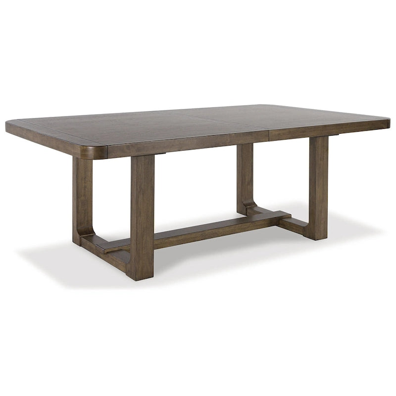 Table à manger à rallonge marron - 46 larg. x 108 prof. x 30 haut.