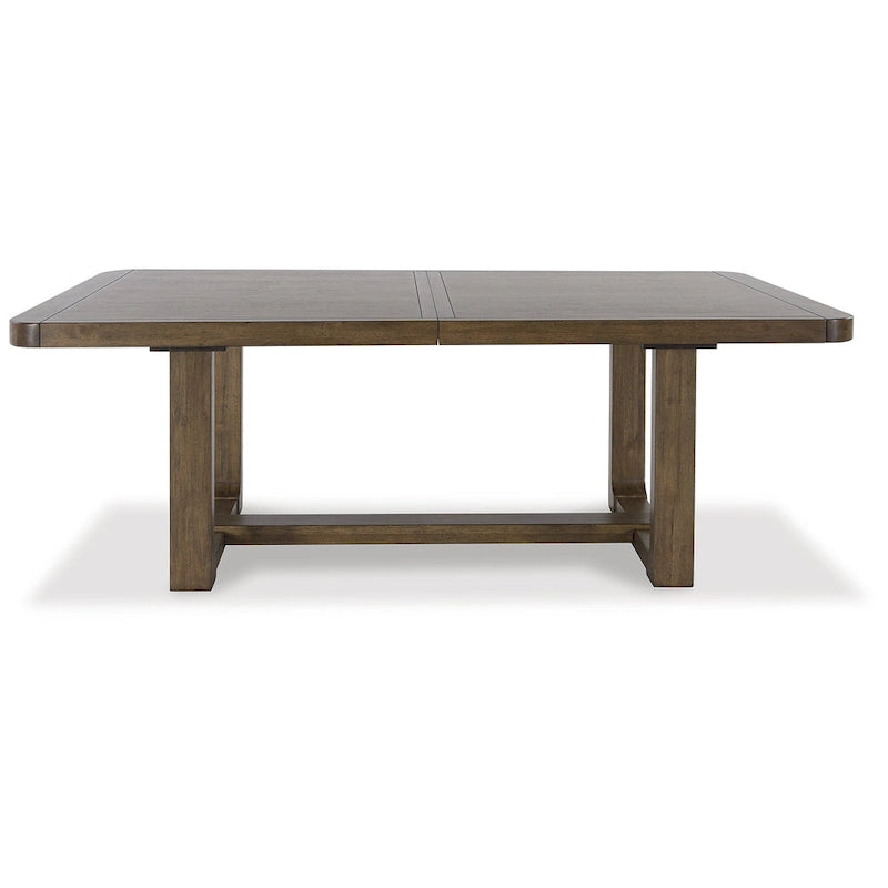 Table à manger à rallonge marron - 46 larg. x 108 prof. x 30 haut.