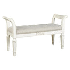 Banc d'appoint blanc antique décontracté de style vintage