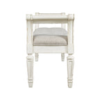 Banc d'appoint blanc antique décontracté de style vintage