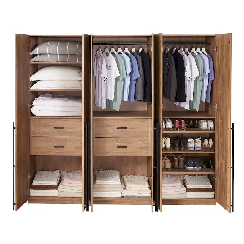 Armoire de garde-robe autoportante moderne